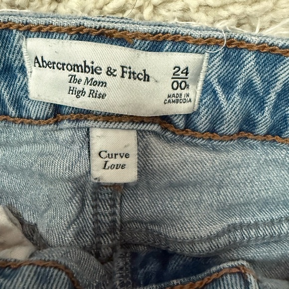 Abercrombie & Fitch Light Blue Distressed Straight Leg Jeans Size 00 - Picture 5 of 5